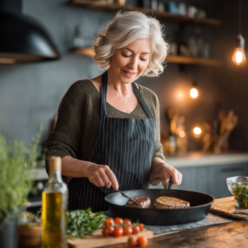 Familie bucurându-se de o masă sănătoasă